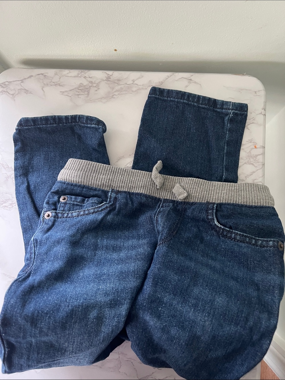 Kids Blue Knit-Waist Jeans - Brand: